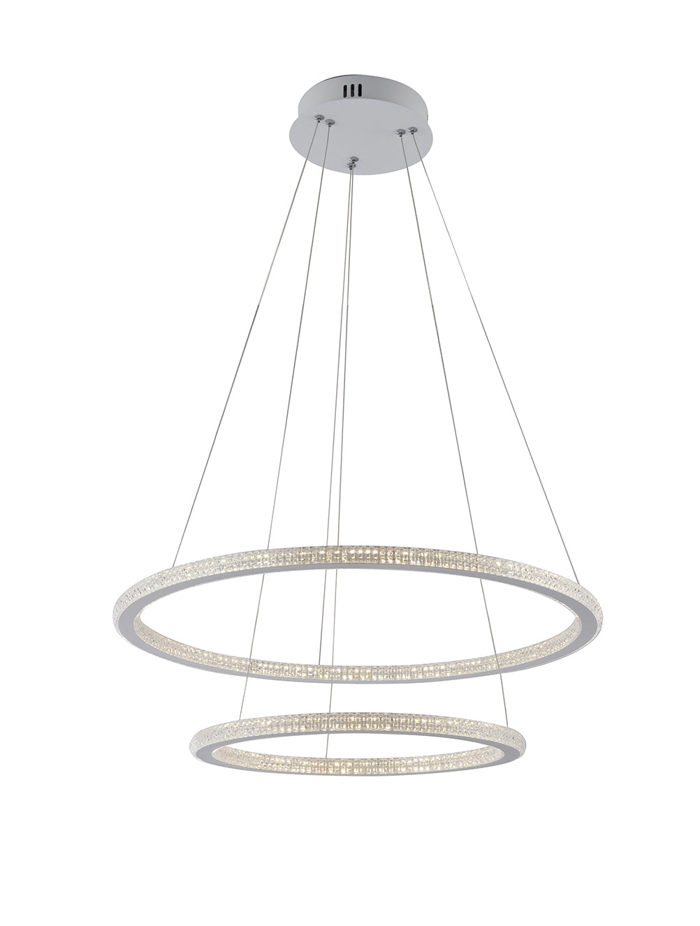 Sospensione LED in alluminio bianco impreziosita dal diffusore in acrilico diamantato 50W 6640LM 3000-4000°k BRYANT-S2 Sospensione LED in alluminio bianco impreziosita dal diffusore in acrilico diamantato 50W 6640LM 3000-4000°k BRYANT-S2
